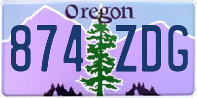 OR license plate 874ZDG