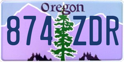 OR license plate 874ZDR