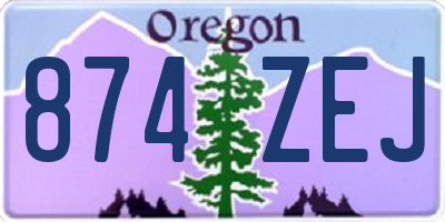 OR license plate 874ZEJ
