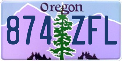 OR license plate 874ZFL