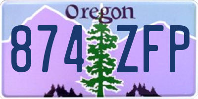 OR license plate 874ZFP