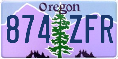 OR license plate 874ZFR