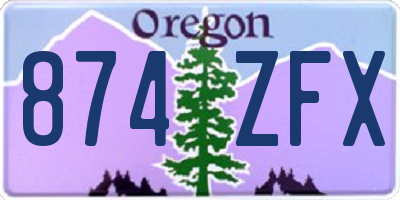 OR license plate 874ZFX