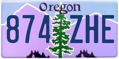 OR license plate 874ZHE