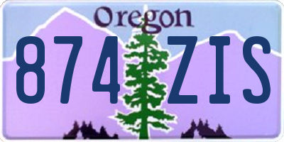 OR license plate 874ZIS