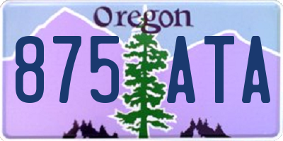 OR license plate 875ATA