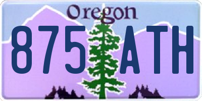 OR license plate 875ATH