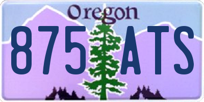 OR license plate 875ATS