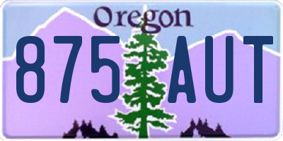 OR license plate 875AUT