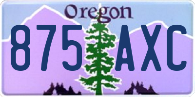 OR license plate 875AXC