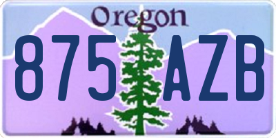 OR license plate 875AZB