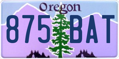 OR license plate 875BAT