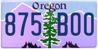 OR license plate 875BOO