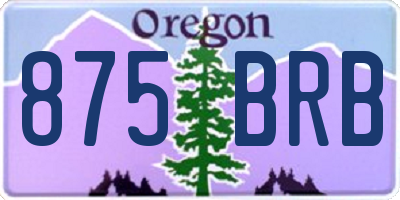 OR license plate 875BRB