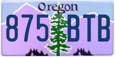 OR license plate 875BTB