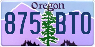OR license plate 875BTO