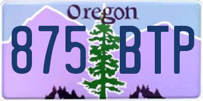 OR license plate 875BTP