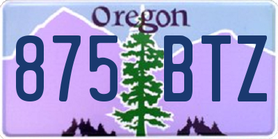 OR license plate 875BTZ