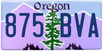 OR license plate 875BVA