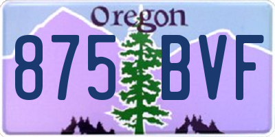 OR license plate 875BVF