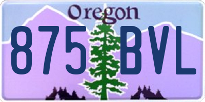 OR license plate 875BVL