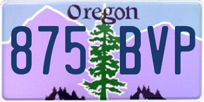 OR license plate 875BVP