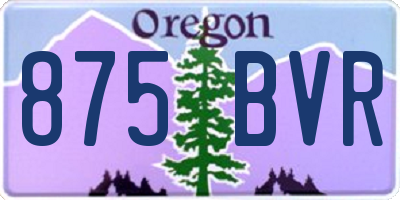 OR license plate 875BVR