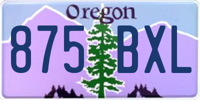 OR license plate 875BXL