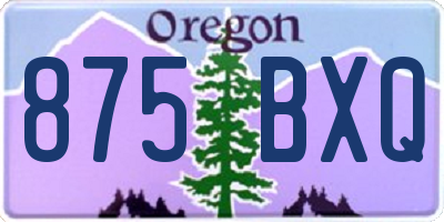 OR license plate 875BXQ