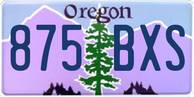 OR license plate 875BXS