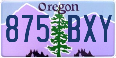 OR license plate 875BXY