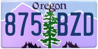 OR license plate 875BZD