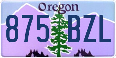 OR license plate 875BZL