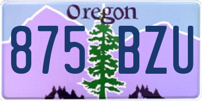 OR license plate 875BZU