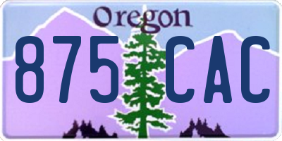 OR license plate 875CAC