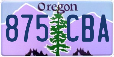 OR license plate 875CBA