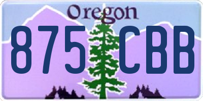OR license plate 875CBB