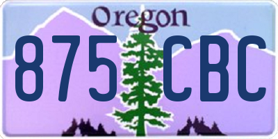 OR license plate 875CBC