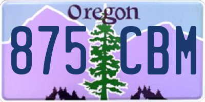 OR license plate 875CBM