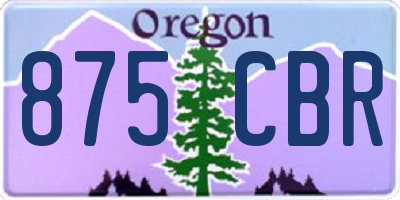 OR license plate 875CBR