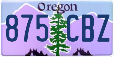 OR license plate 875CBZ