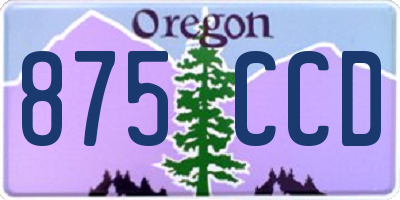 OR license plate 875CCD