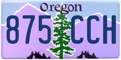 OR license plate 875CCH
