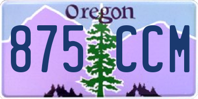 OR license plate 875CCM