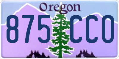 OR license plate 875CCO