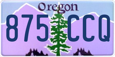 OR license plate 875CCQ