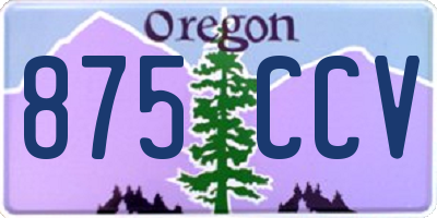OR license plate 875CCV