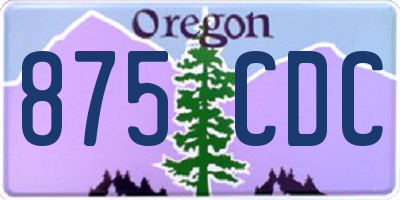 OR license plate 875CDC