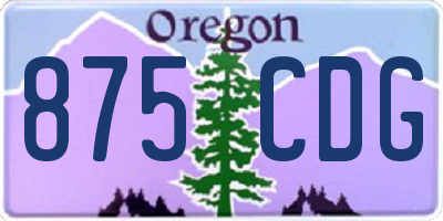 OR license plate 875CDG