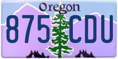 OR license plate 875CDU